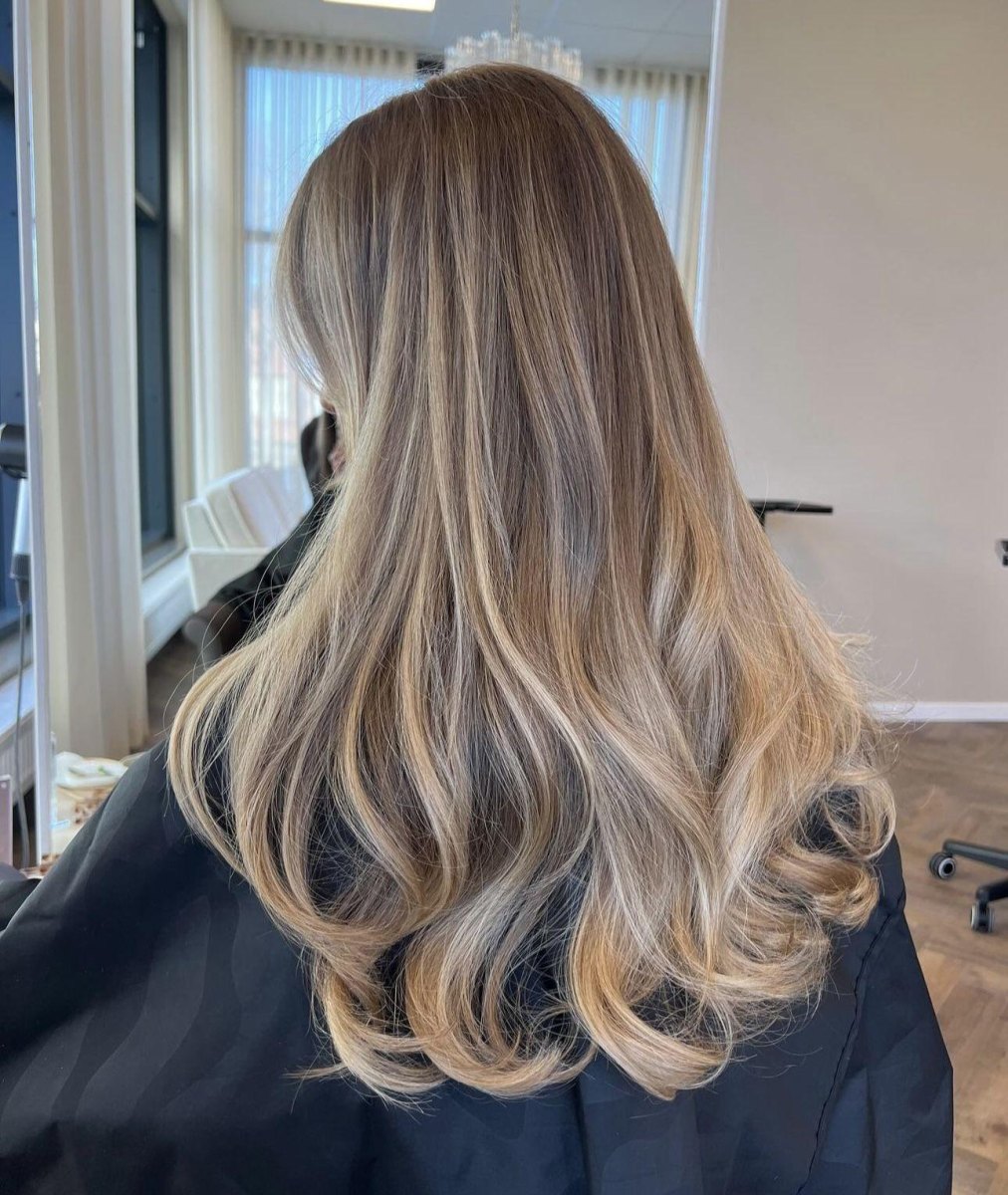 Dégradé long balayage beige