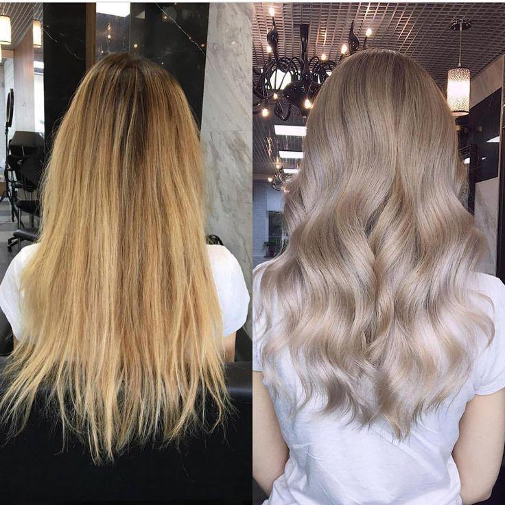 Après décoloration blond froid
