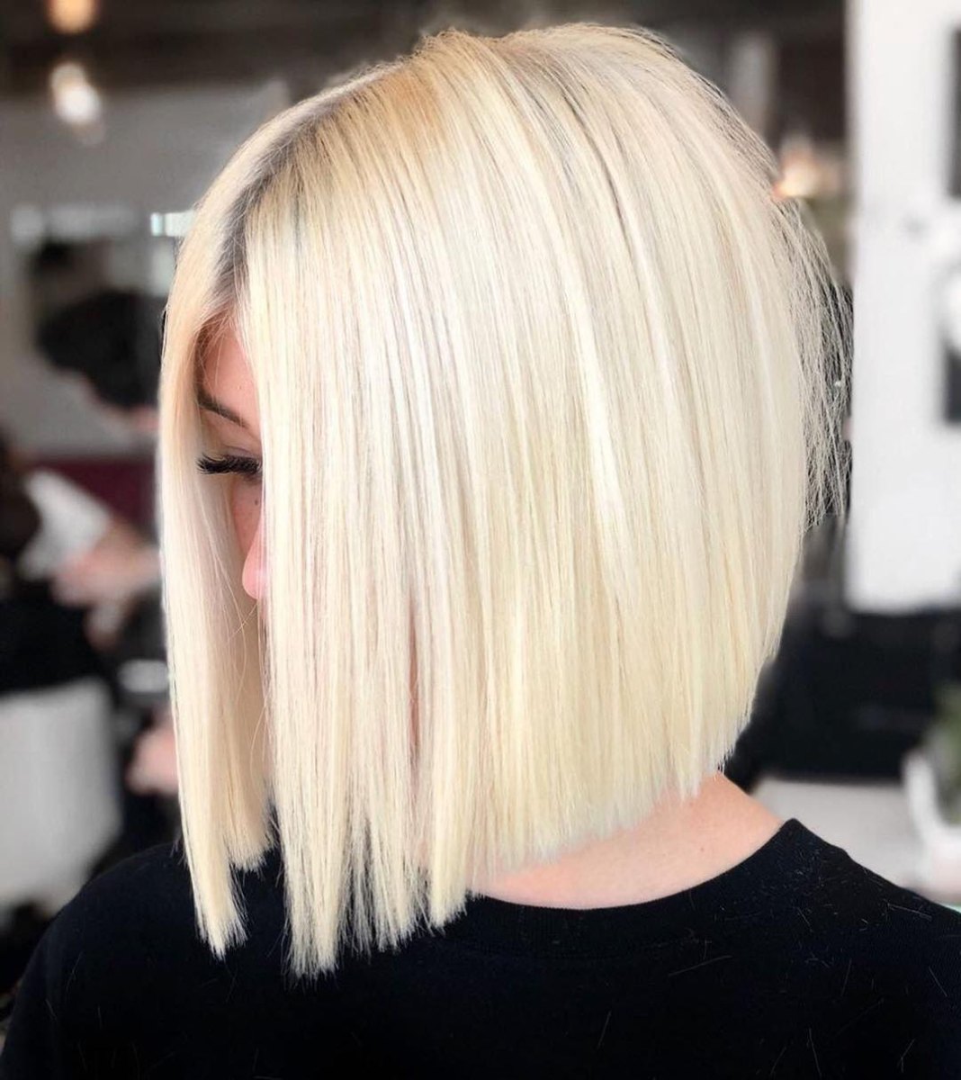 Bob blond asymétrique unique