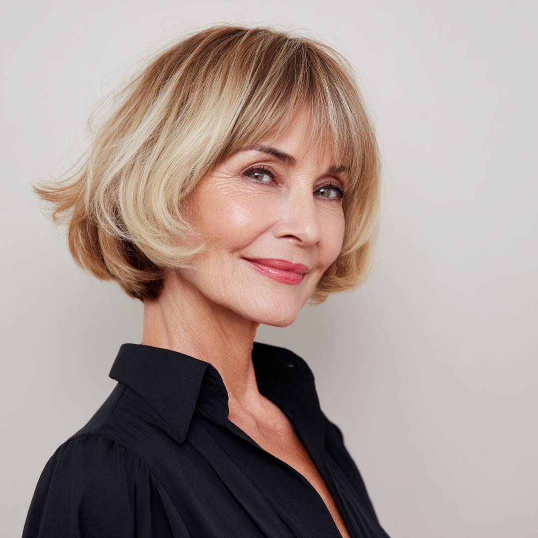 Carré court moderne femme 50 ans