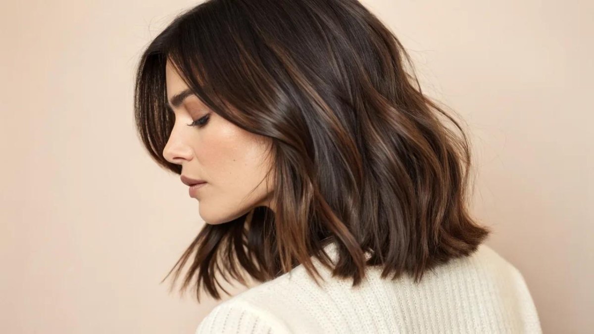 Carré long dégradé brun naturel