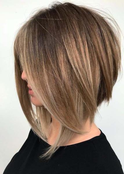 Carré plongeant cheveux épais