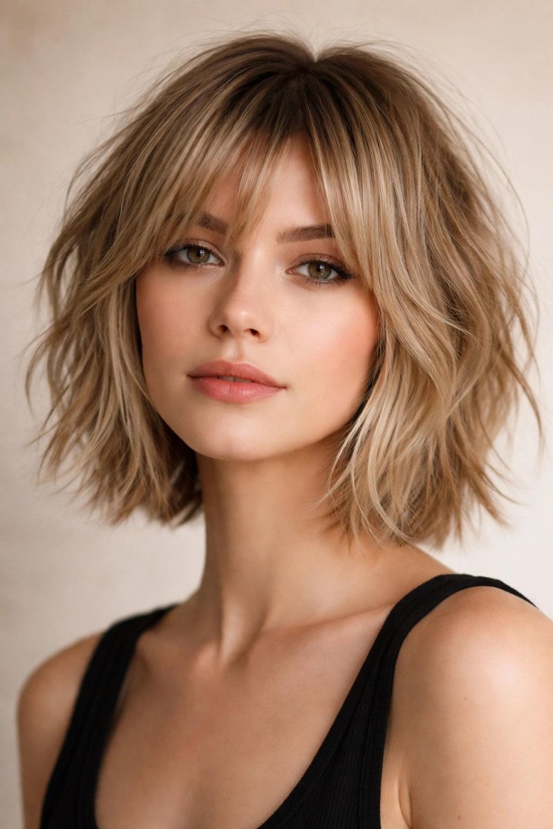 Carré shaggy cheveux fins idées de coupe volumisée