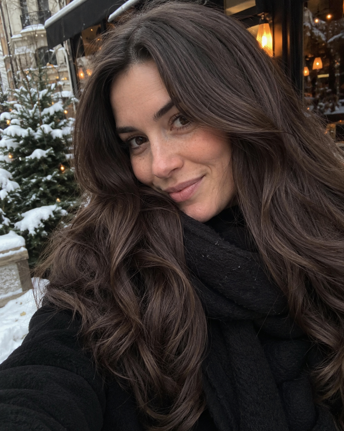 Cheveux châtain moka intense