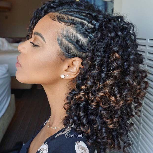 Tresses protectrices cheveux bouclés