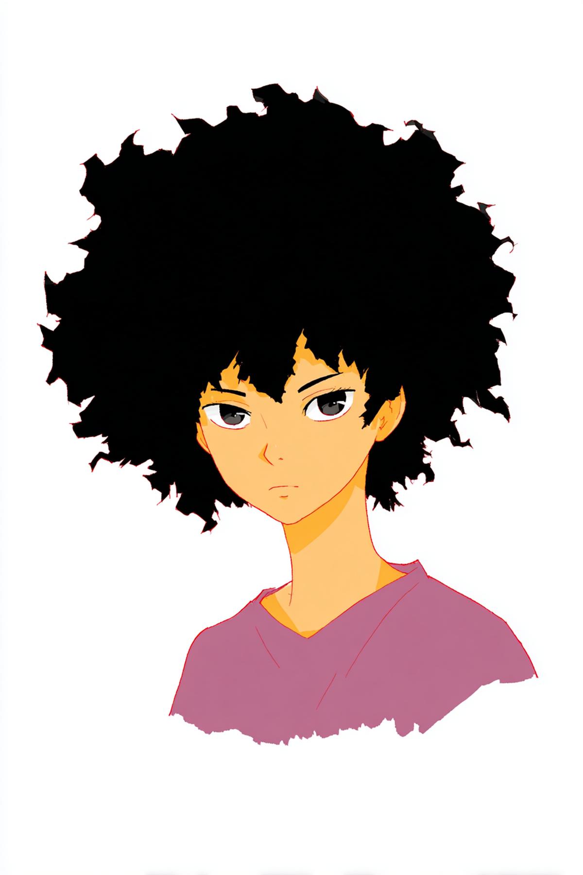 34. Style anime avec mèches bouclées en pics arrondis pour for cheveux bouclés dessin anime ideas