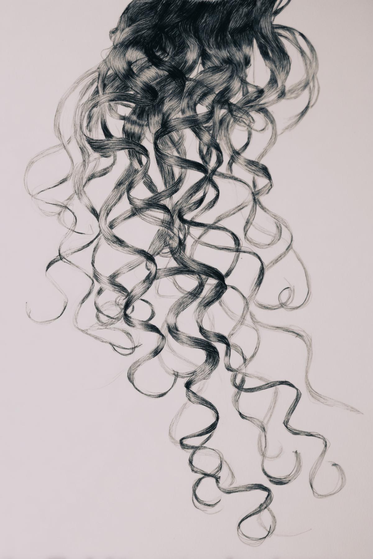 4. Frange bouclée en anneaux lâches pour for cheveux boucles dessin ideas