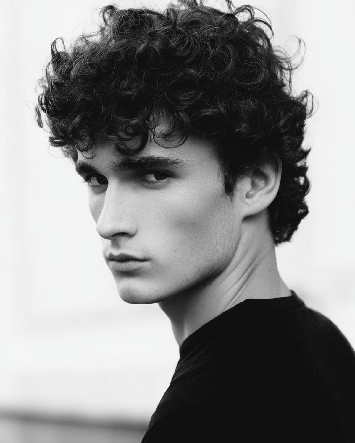 6. Dégradé court et boucles au sommet pour for cheveux bouclés dessin homme ideas