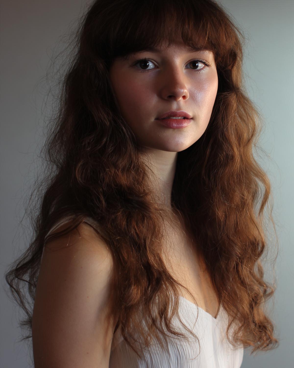 37. Frange droite disciplinée en humidité pour Cheveux bouclés frange droite et finition propre