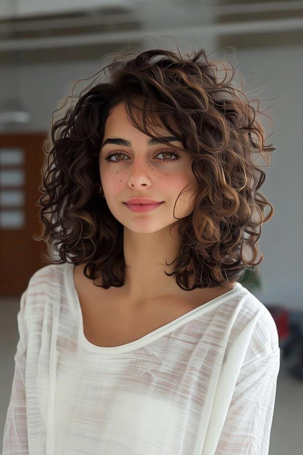 29 Cheveux bouclés mi-longs : Coupes et styles tendance