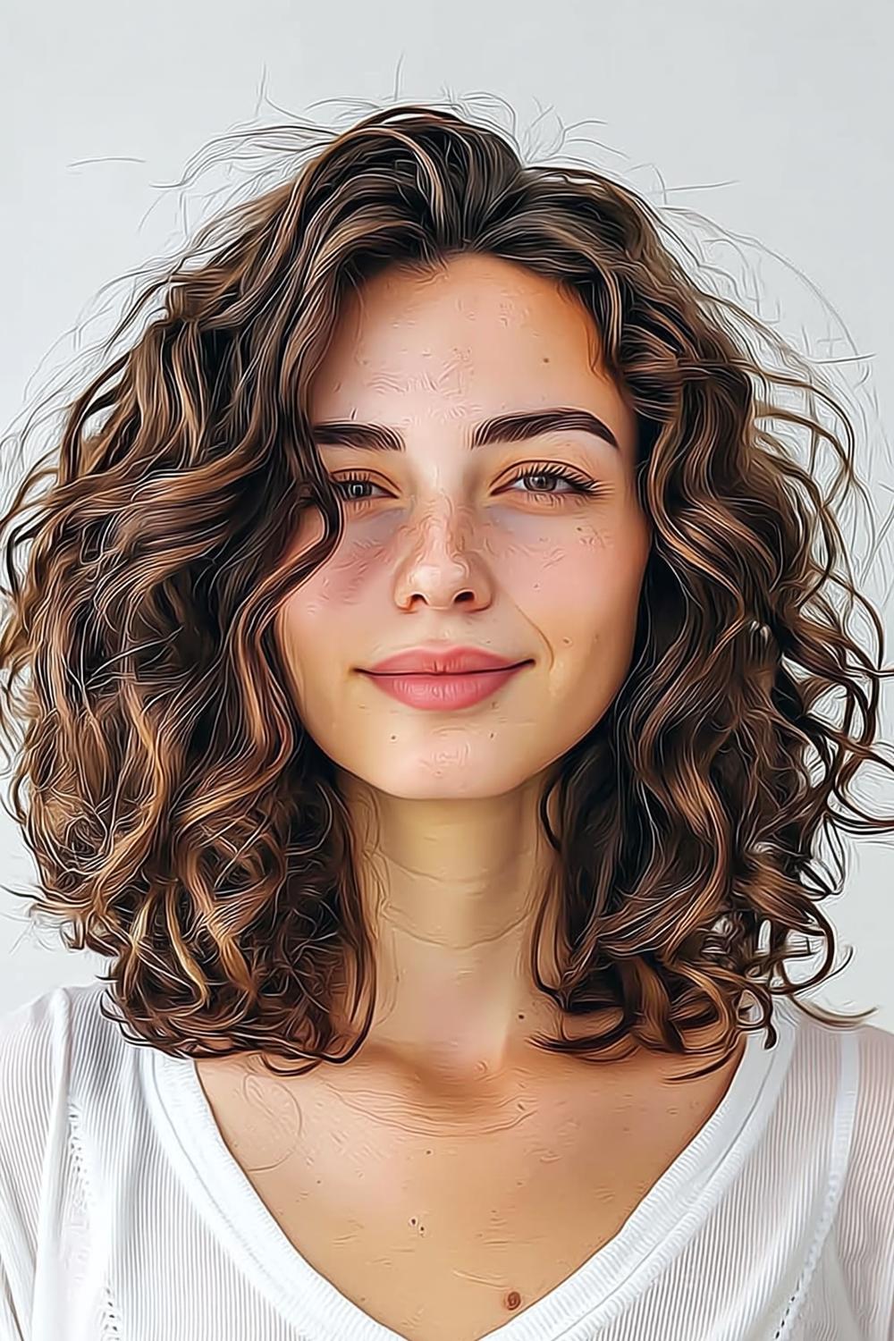 29 Cheveux bouclés mi-longs : Coupes et styles tendance