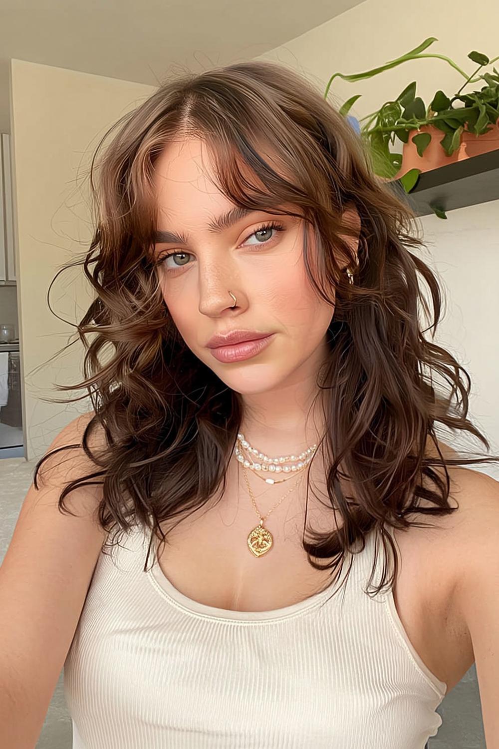 29 Cheveux bouclés mi-longs : Coupes et styles tendance