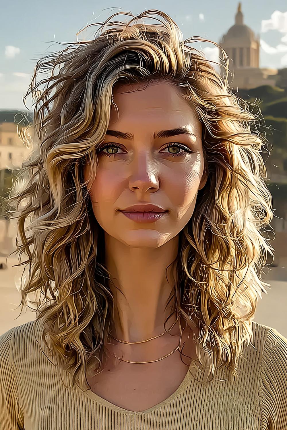 29 Cheveux bouclés mi-longs : Coupes et styles tendance