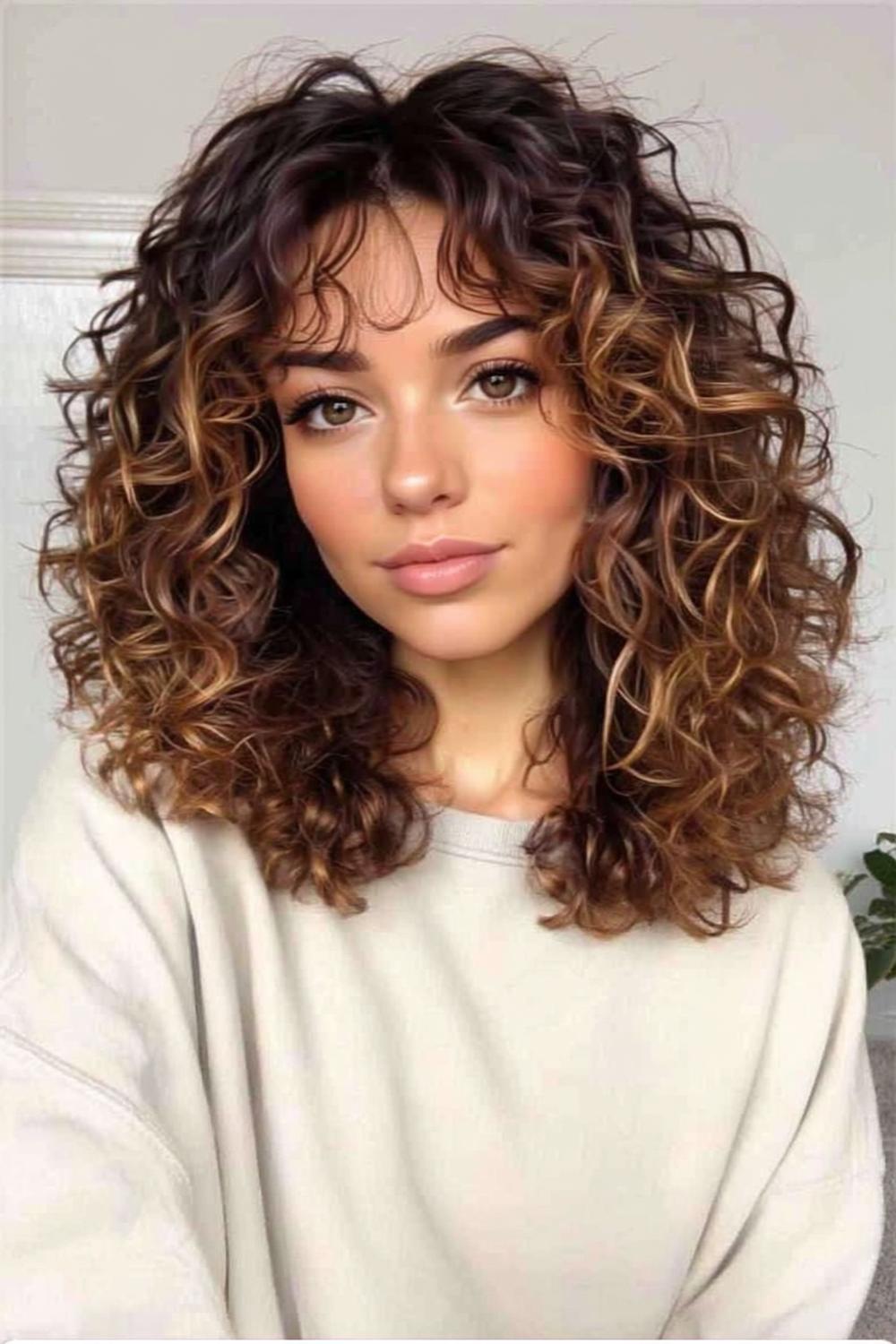 29 Cheveux bouclés mi-longs : Coupes et styles tendance