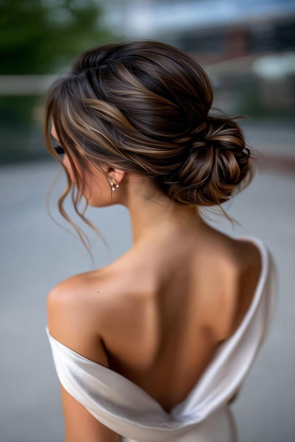 Chignon bas texturé