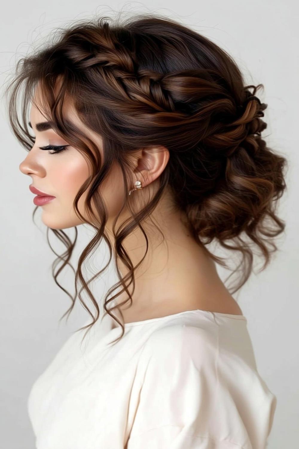 Chignon tressé bohème