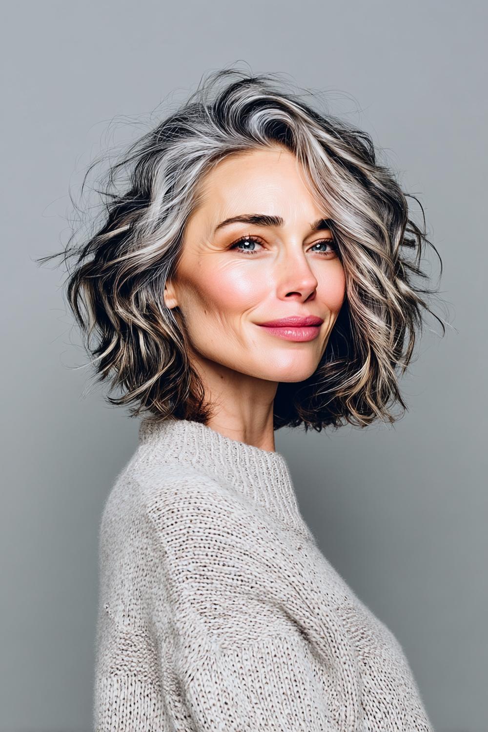 Carré ondulé sophistiqué