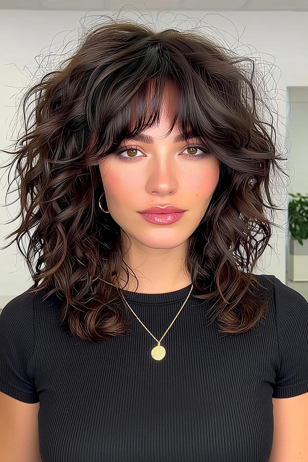 Frange ondulée et moderne