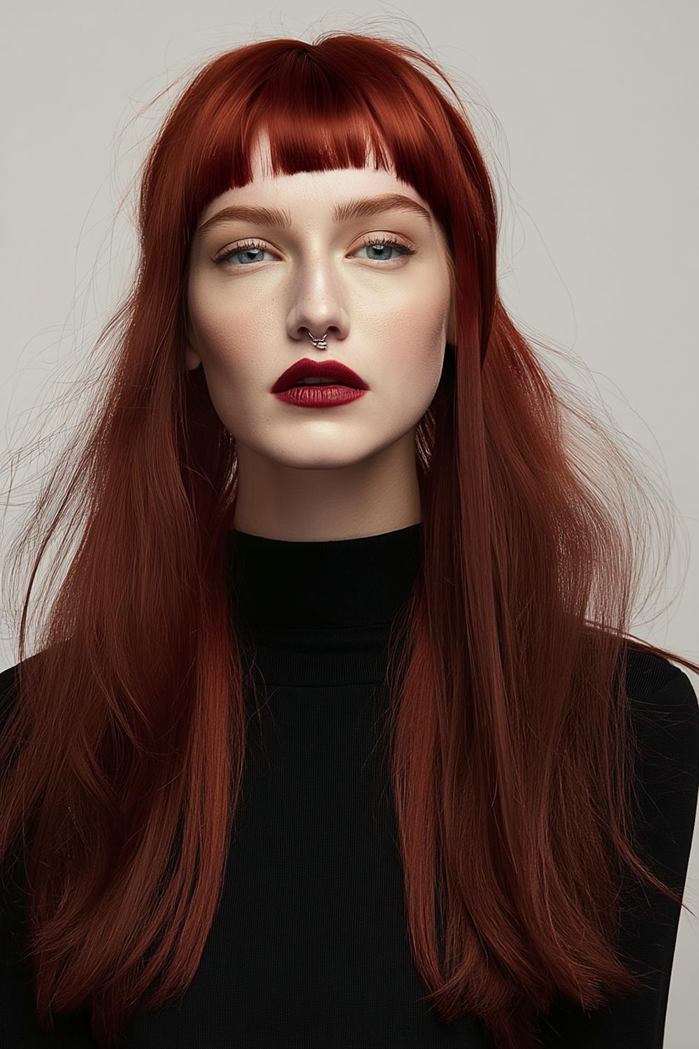 Carré rouge framboise ondulé