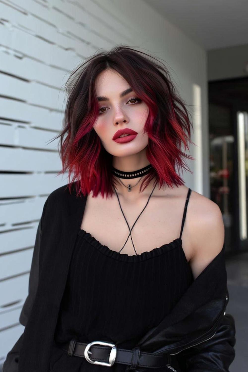 Rouge bordeaux élégant long