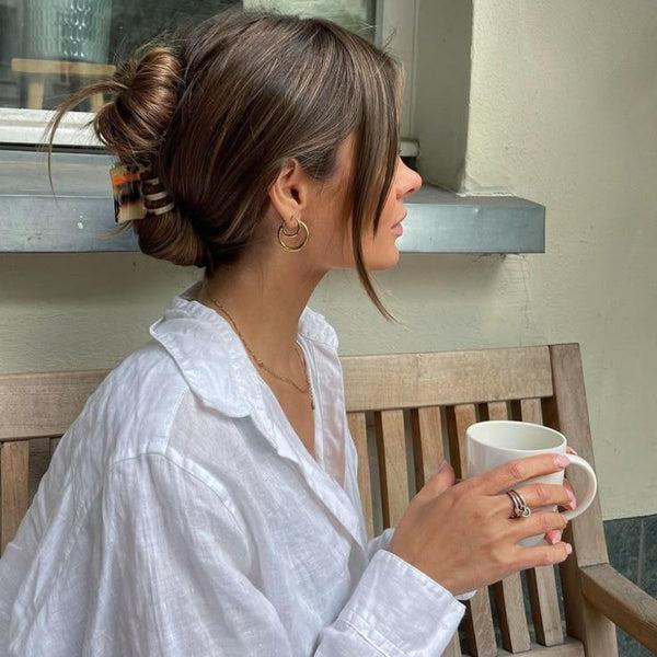 Chignon flou quotidien décontracté
