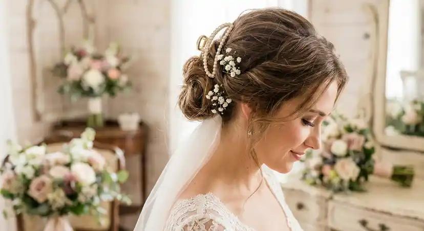 Chignon mariage flou romantique