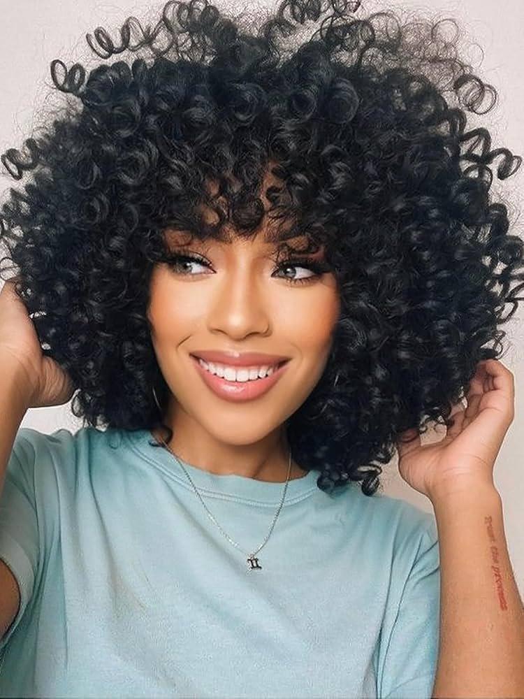 Afro naturel avec boucles définies