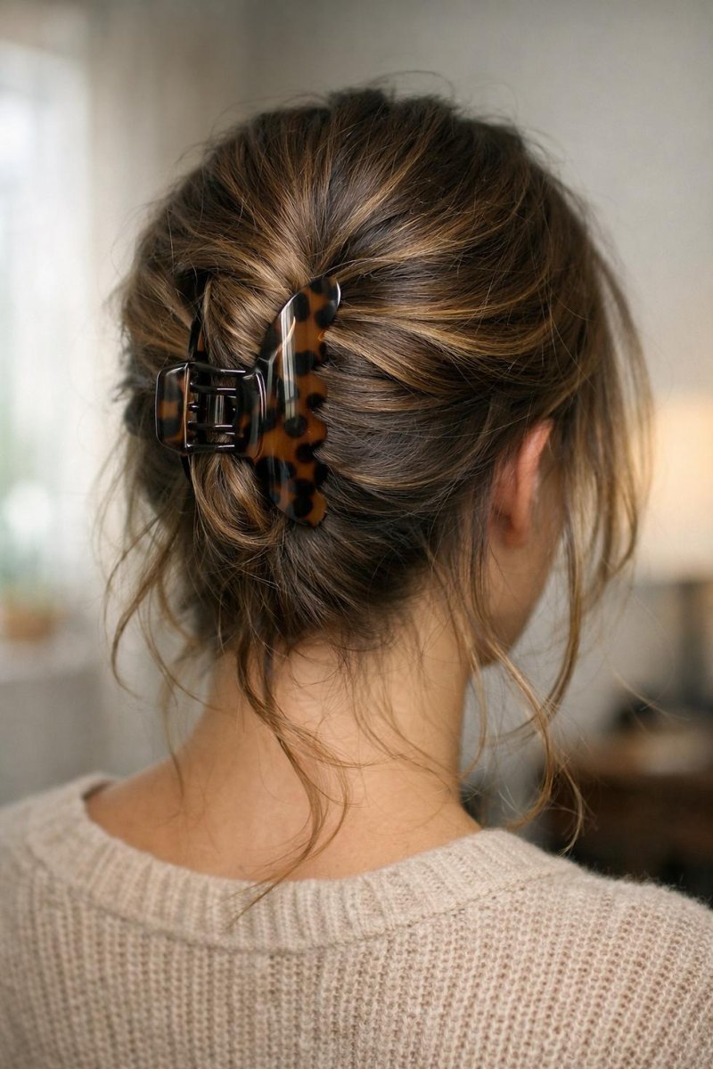 Pince crabe cheveux mi longs