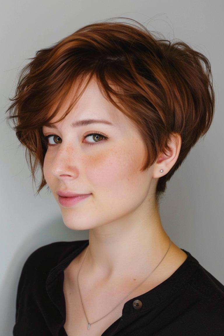 Coupe butterfly pixie cheveux courts