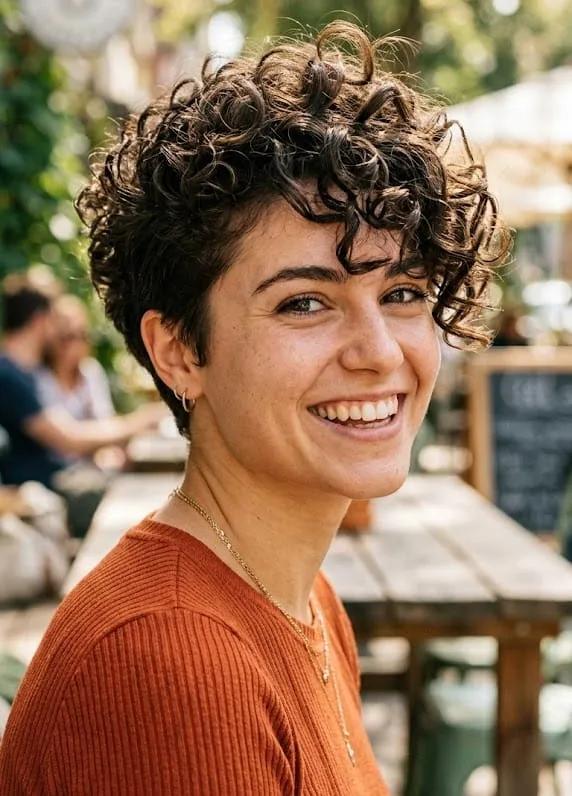 Coupe courte boucles naturelles