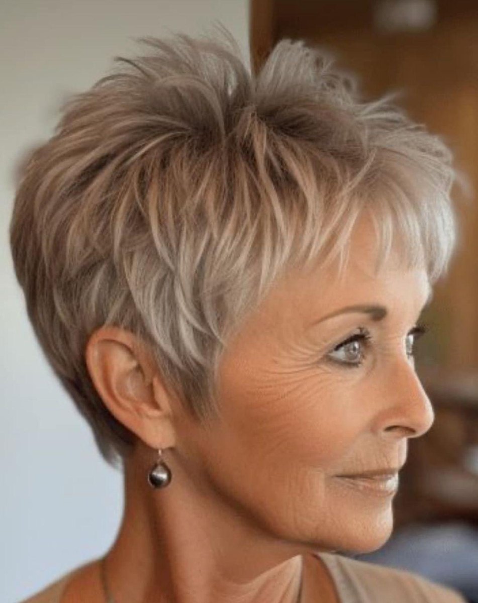 Coupe courte moderne cheveux fins