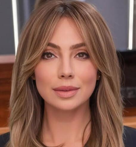 Coupe chic dégradée frange rideau