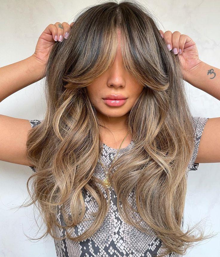 Balayage sur cheveux longs dégradés