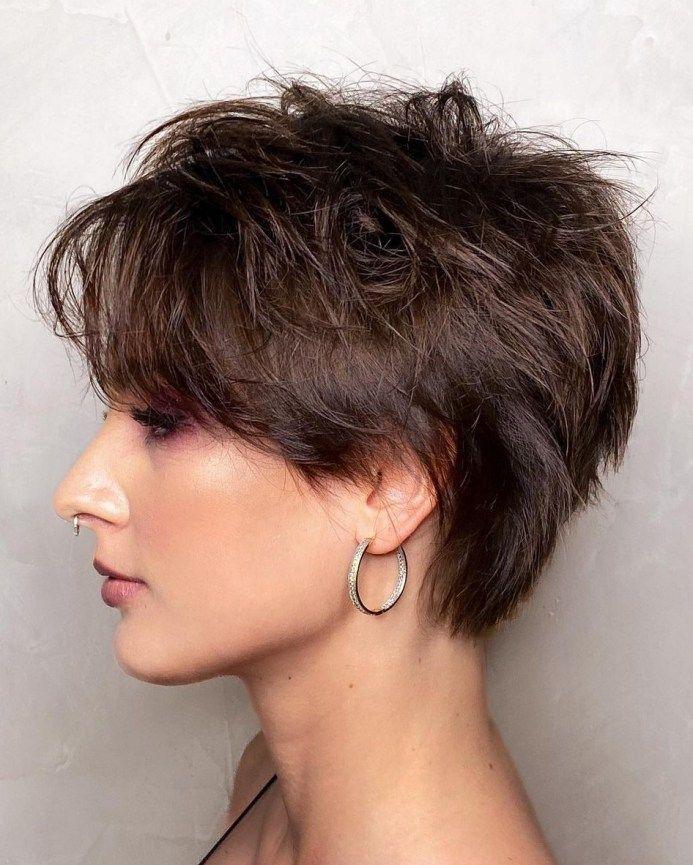 Pixie frange effet décoiffé