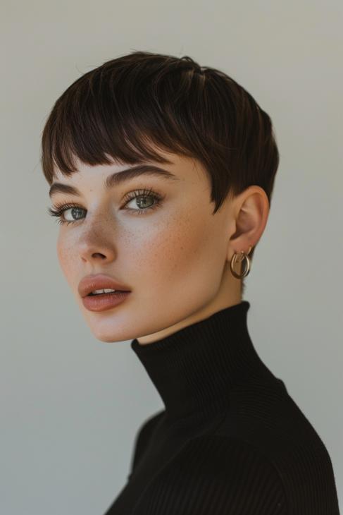 Pixie courte frange minimaliste