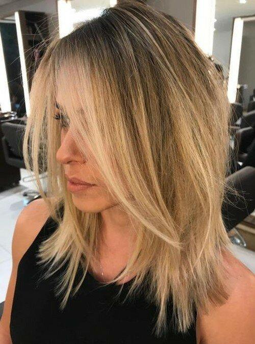 Dégradé léger cheveux fins volume