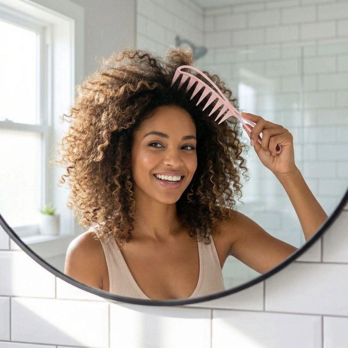 Démêlage doux cheveux bouclés