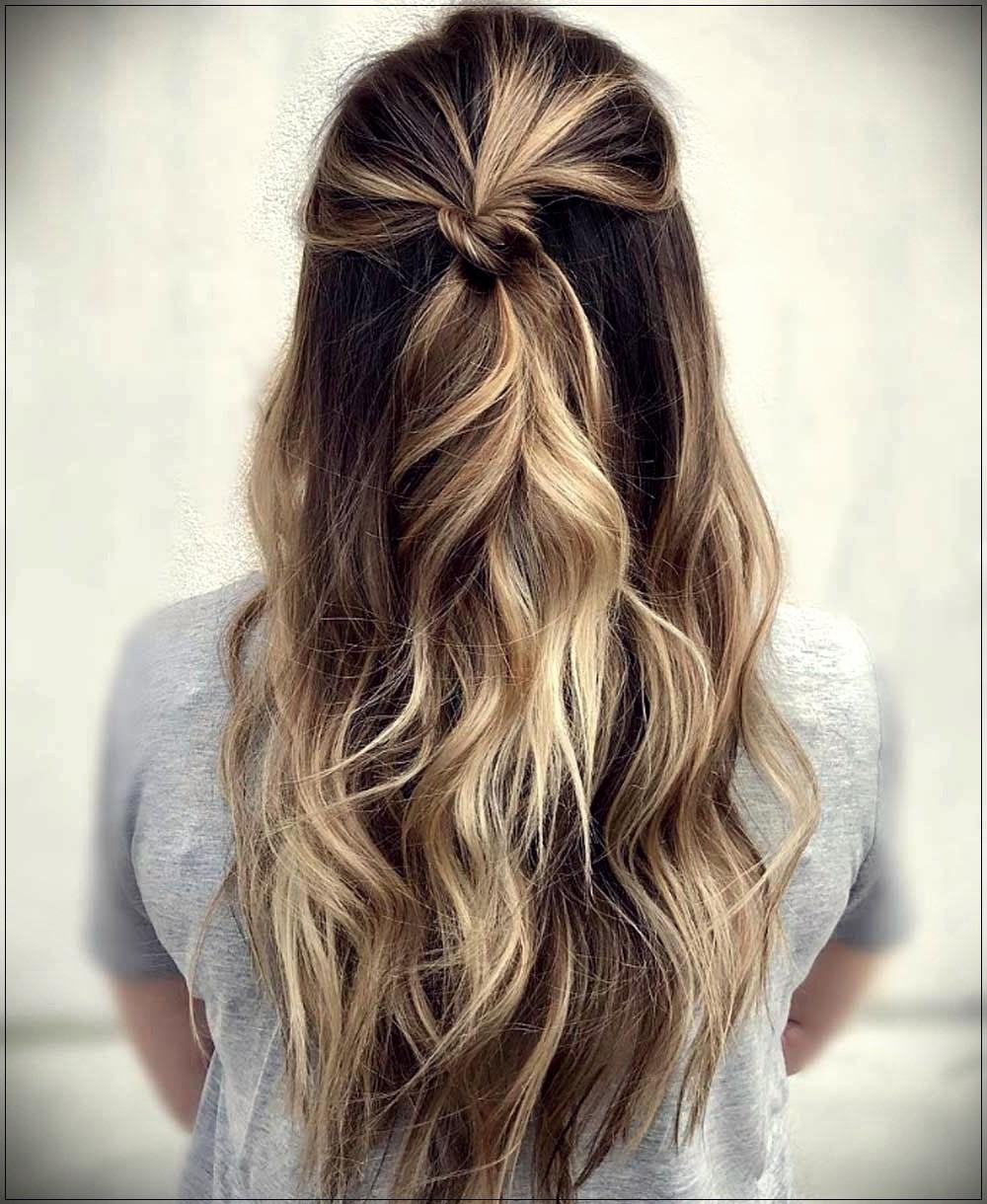 Demi-queue avec chignon flou cheveux longs