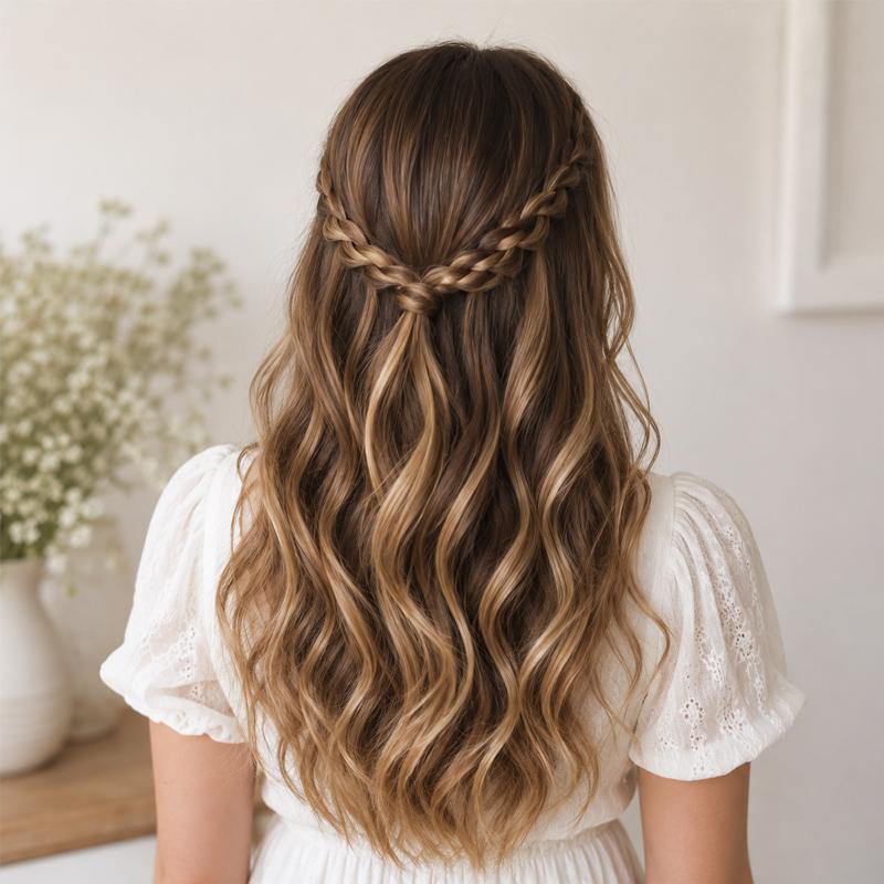 Coiffure demi queue cheveux longs : 8 idées élégantes