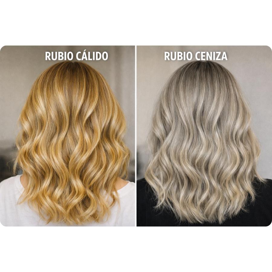 Comparaison blond chaud et froid