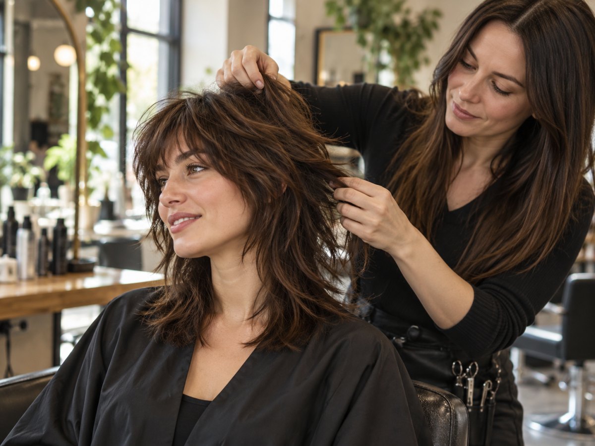 Entretien wolf cut cheveux épais