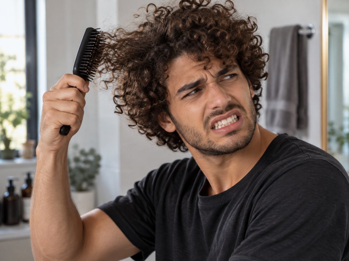 Erreur entretien cheveux bouclés homme