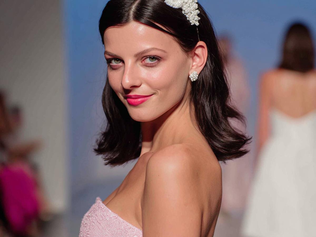 Cheveux Mi-Longs Bruns Lisses