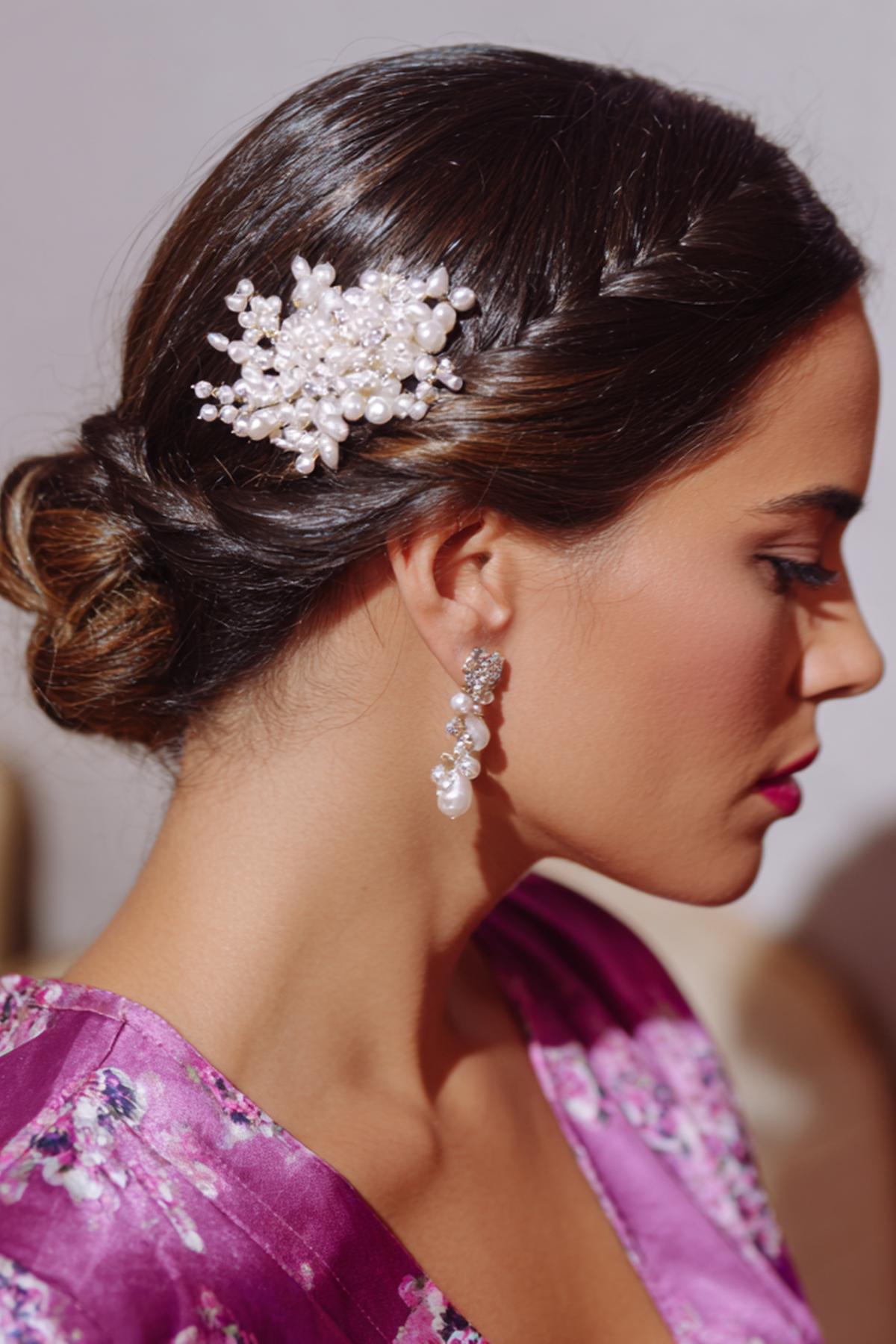 Chignon Bas Brun Tressé