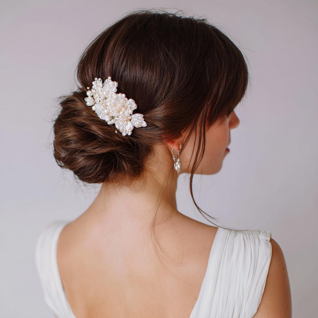 Chignon Bas Brun Frange