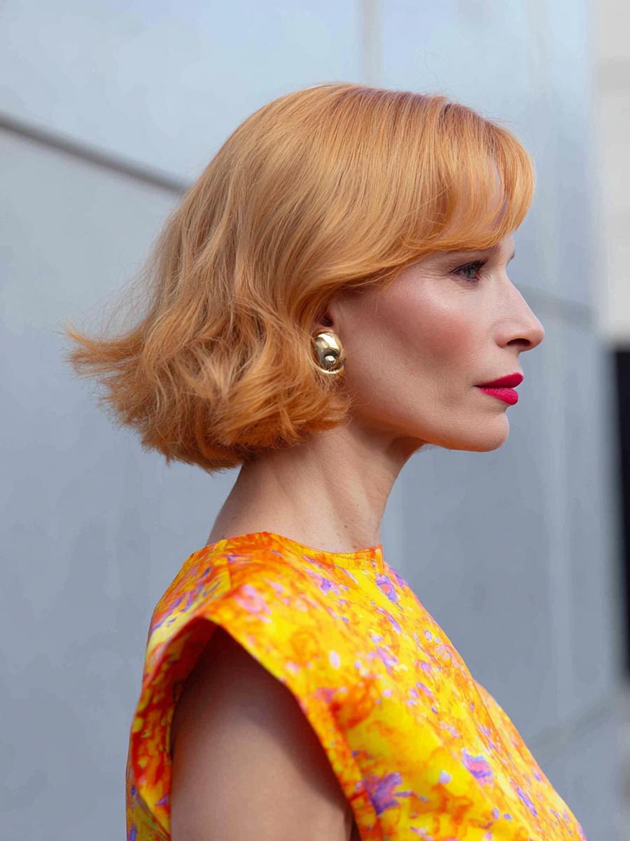 Demi-Attache Ondulée Blond Doré