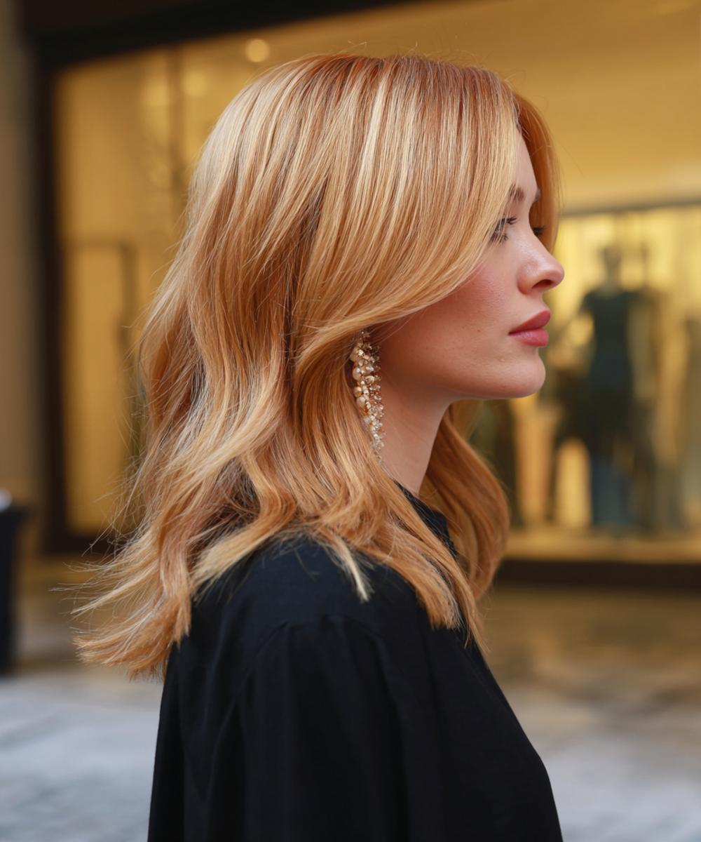 Demi Attache Ondulée Blond