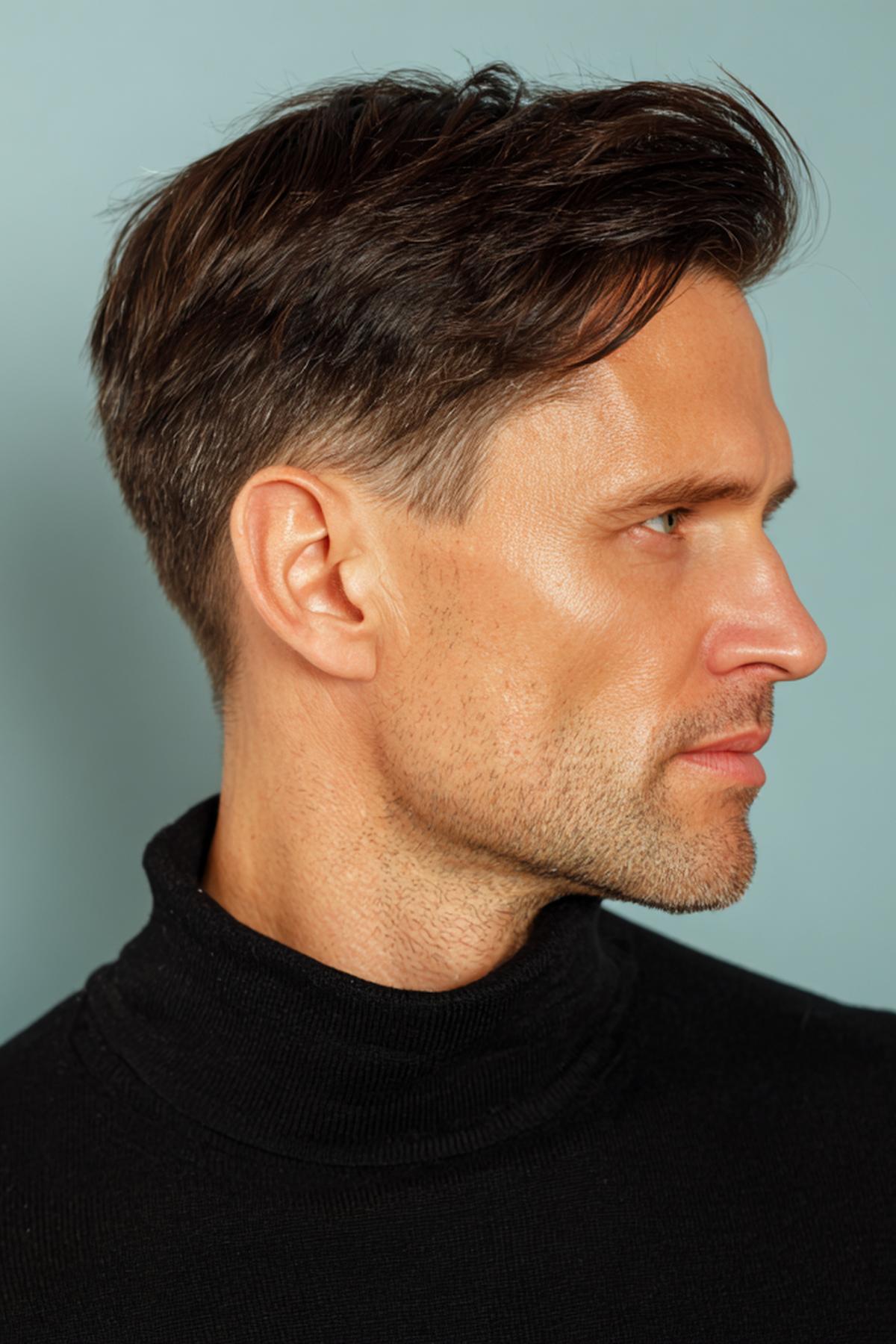 Dégradé Bas Dessus Long Brun