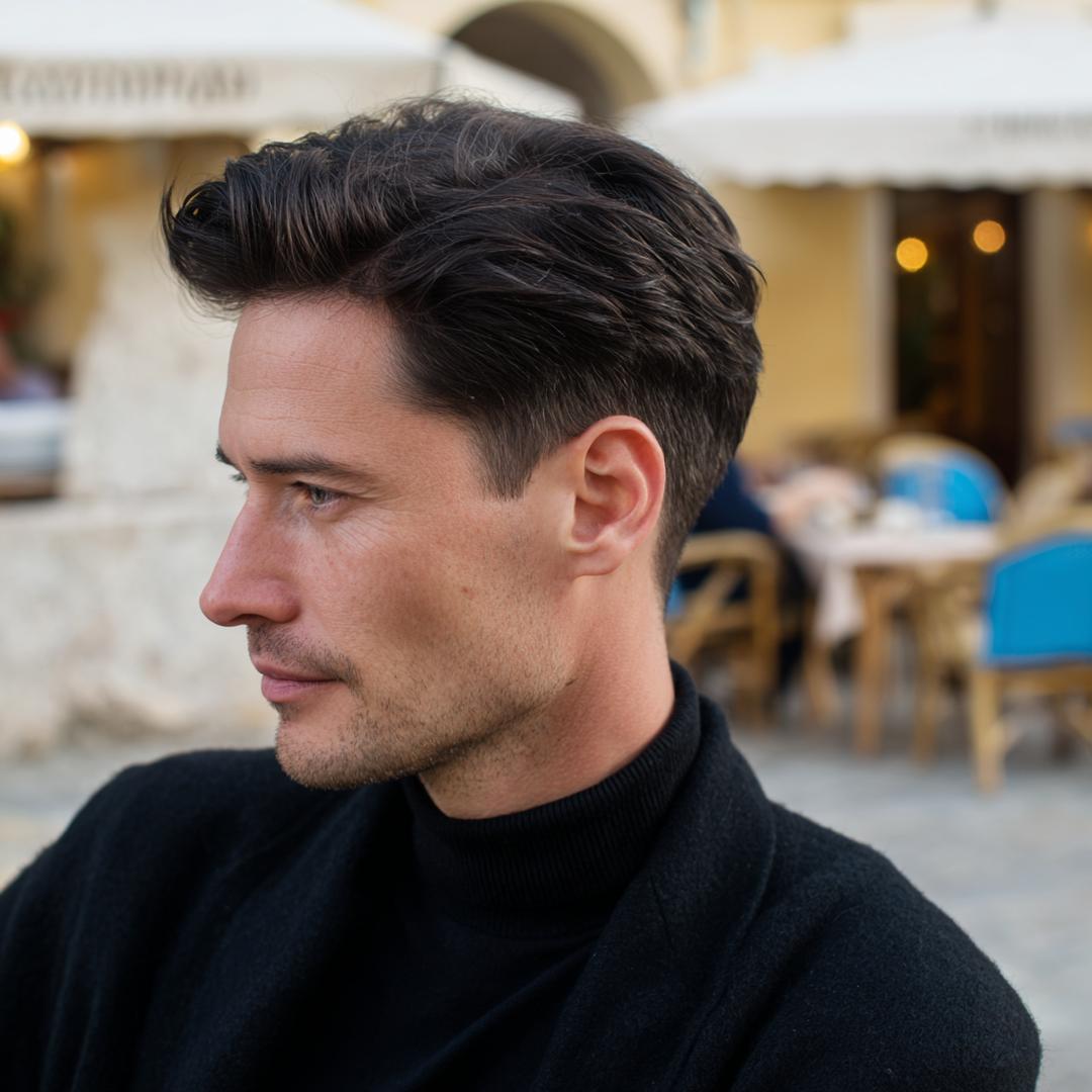 Coiffé En Arrière Brun