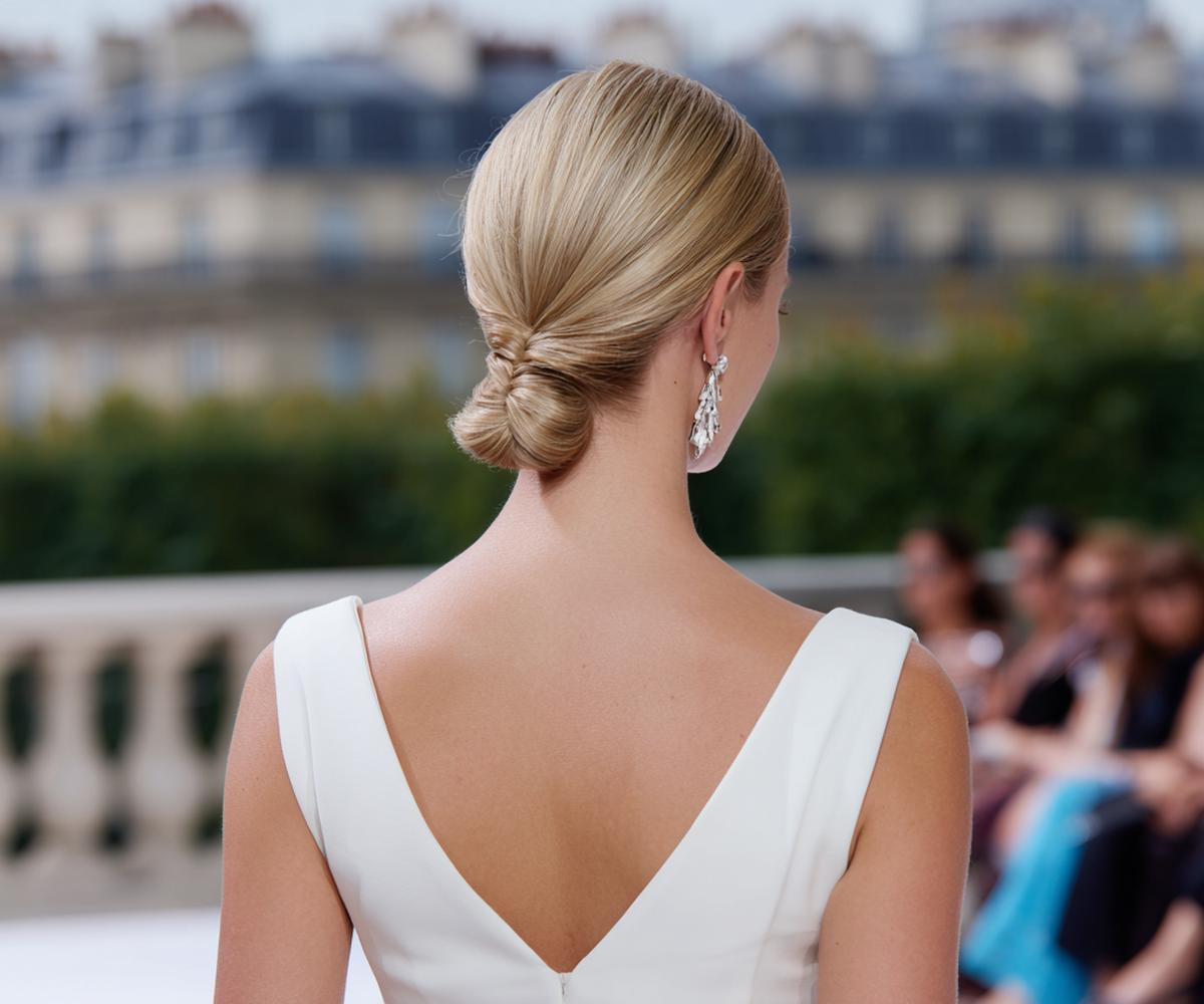 Chignon Bas Lisse Blond